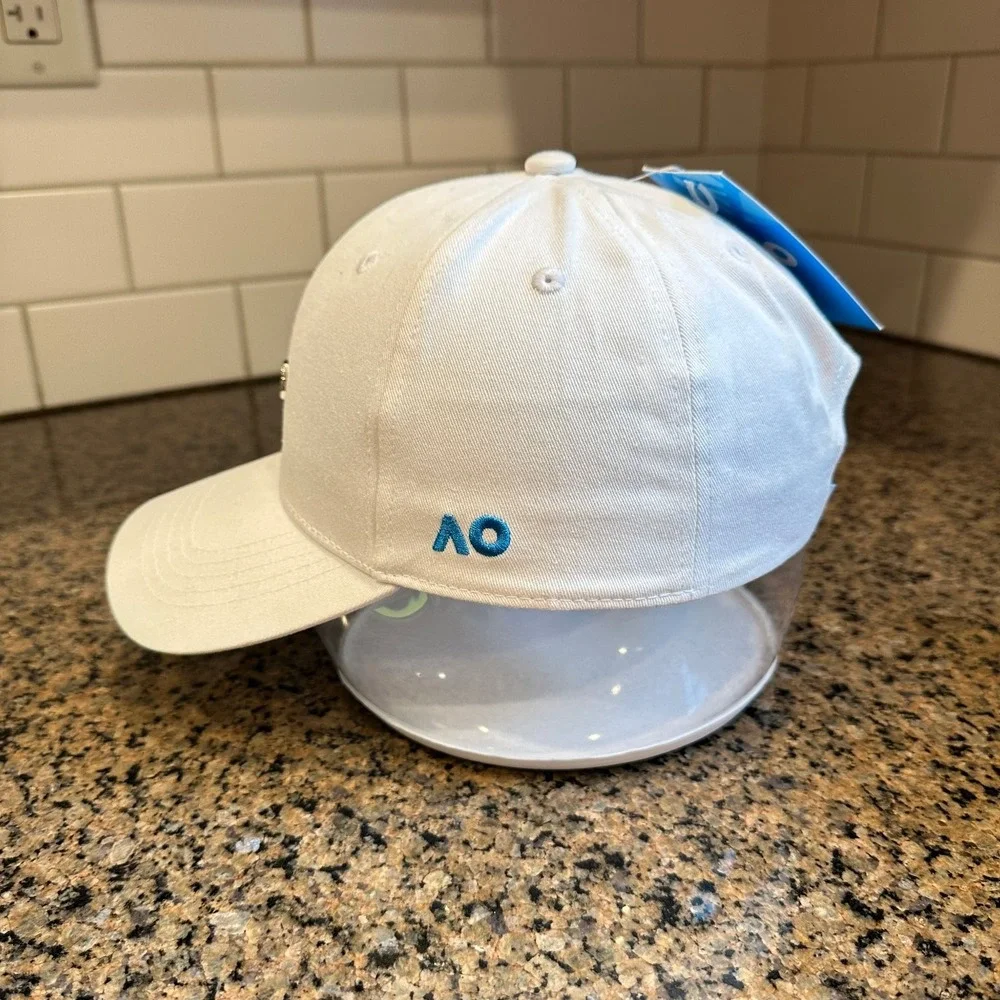 Australian Open AO 2021 Adult Core Cap Men's OSFA White Tennis Hat New